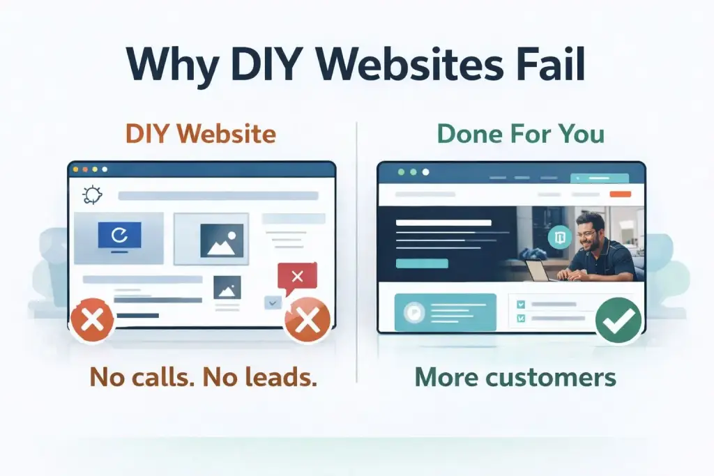 Professional web design compared with DIY website builders for SEO performance, page speed, and website scalability
