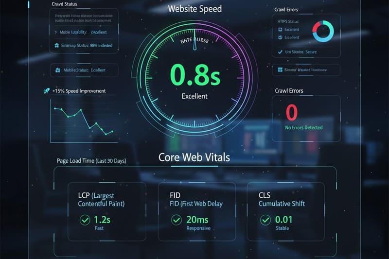 Website speed optimization and SEO performance improvements for South African small business websites.