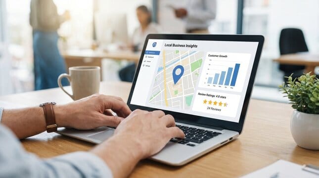Local SEO strategy connecting Google Business Profile website and online business visibility