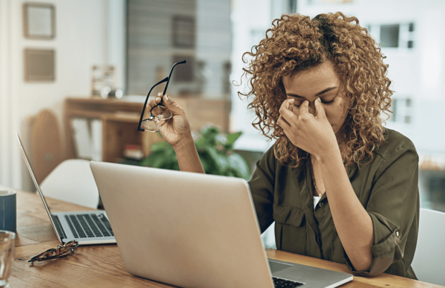 Business owner checking why their website is not ranking on Google