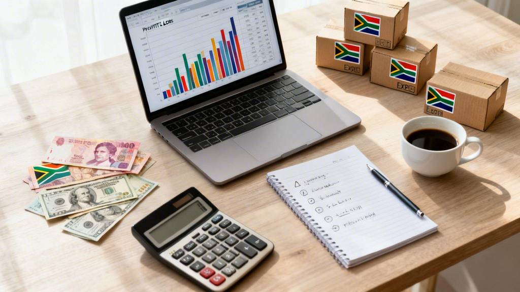 Marketing budget spreadsheet used to compare monthly social media management costs in South Africa.